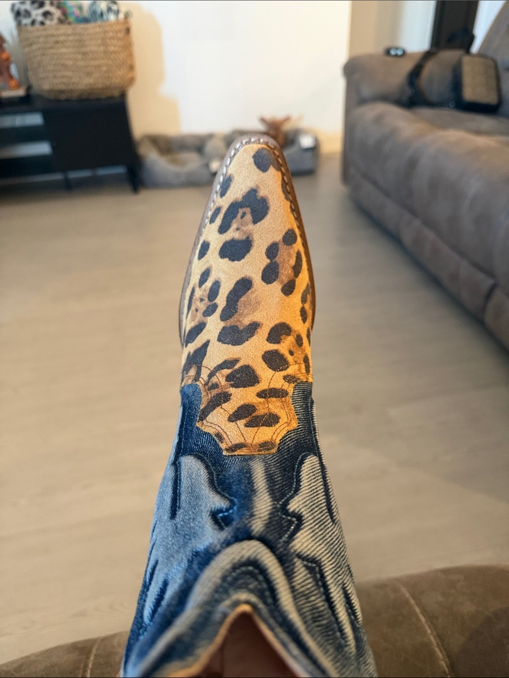 dingo Leopard & Denim Western Heeled Boots - Picture 11 of 11